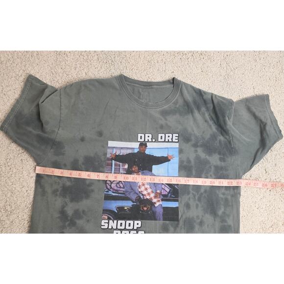 90s Legend Dr. Dre Snoop Dogg Printed Graphic Tee Green Size XL - Picture 5 of 5